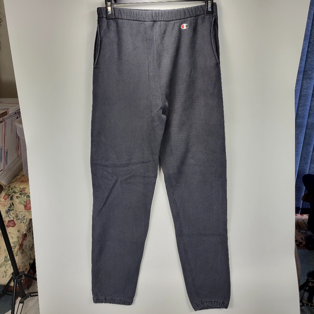 Champion Reverse Weave Vintage 90s USA Made Warm Up Sweatpants Mens Medium Black